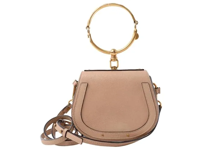 Chloé Borsa a spalla in pelle CHLOE Nile Bracelet Small 2Way in beige