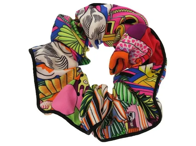 Scrunchie in seta Claudia Animapolis Hermès Multicolore