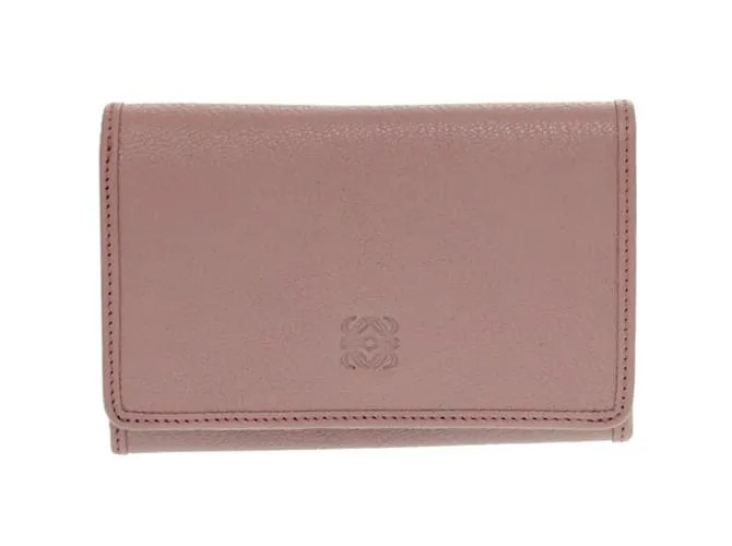 Portafoglio in pelle Anagram Amazona rotondo Loewe Porpora