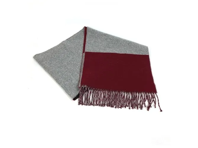 Sciarpa con frange Kazak di Hermès Marrone Bordò