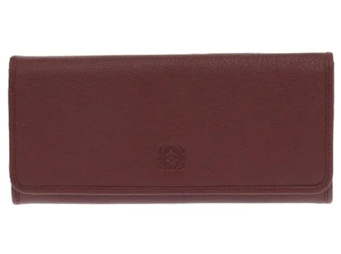 Portafoglio in pelle Bordeaux Loewe Rosso Bordò