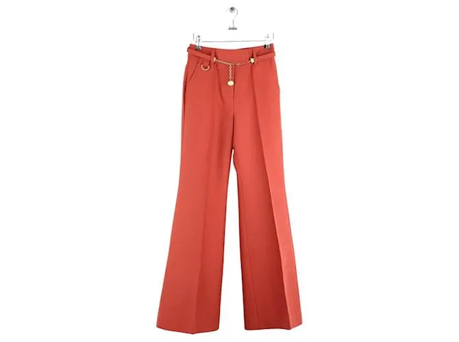 Zimmermann Pantaloni di lana rossi Rosso