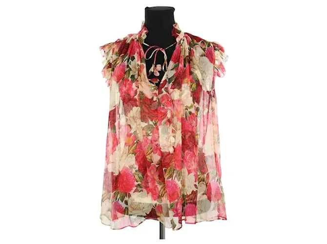Zimmermann Blusa di seta multicolore