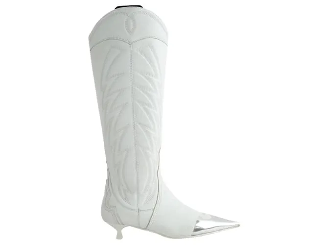 Bruno Magli Stivali in pelle bianca Bianco