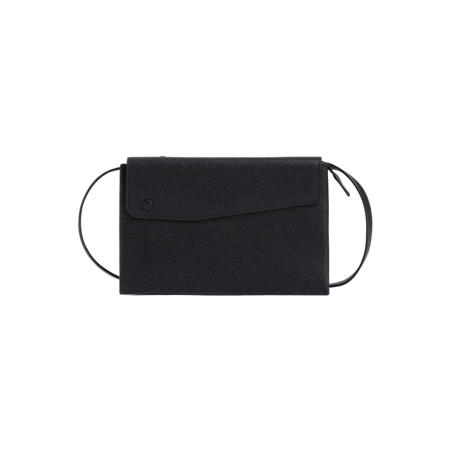 Black Calf Leather Trio Crossbody Bag