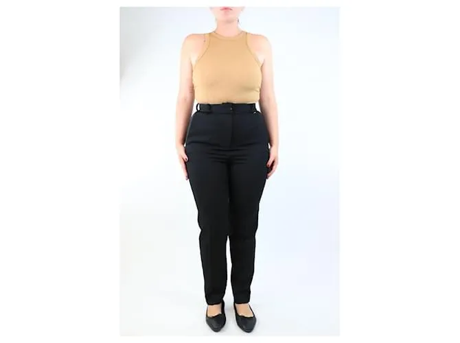 Versace Pantaloni neri tapered - taglia UK 12 Nero