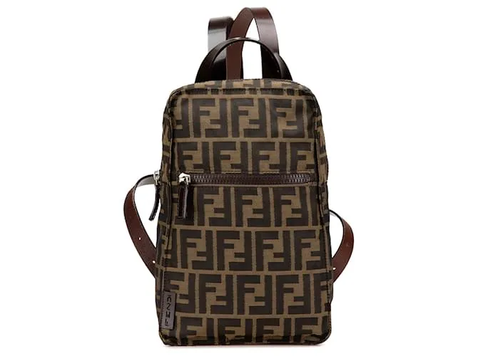 Zaino in tela Zucca marrone Fendi