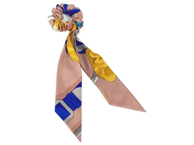Scrunchie in seta Bella di Hermès Multicolore