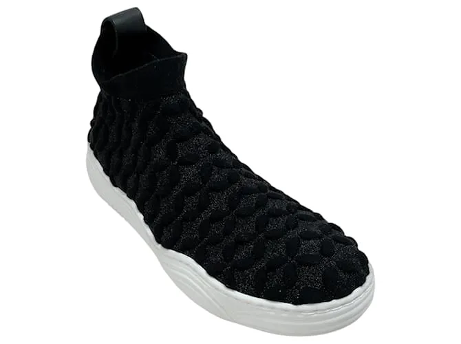 Alaïa Sneakers Alaia Nere in Maglia a Petali da Indossare Nero