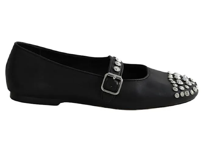 Sandro Ballerine in pelle nera Nero