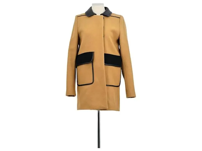 Maje Cappotto di lana giallo