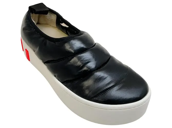Sneakers Slip-On Marni in Nylon Nero con Punti di Quilting a Zampa