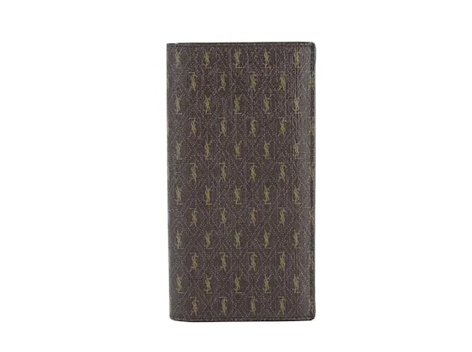 Yves Saint Laurent Le Monogram Portafoglio Continentale Marrone