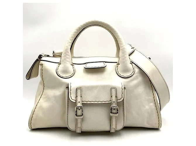 Borsa Tote Edith di Chloé Bianco