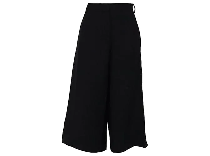 Valentino Garavani Culotte a vita alta Valentino in lana nera Nero