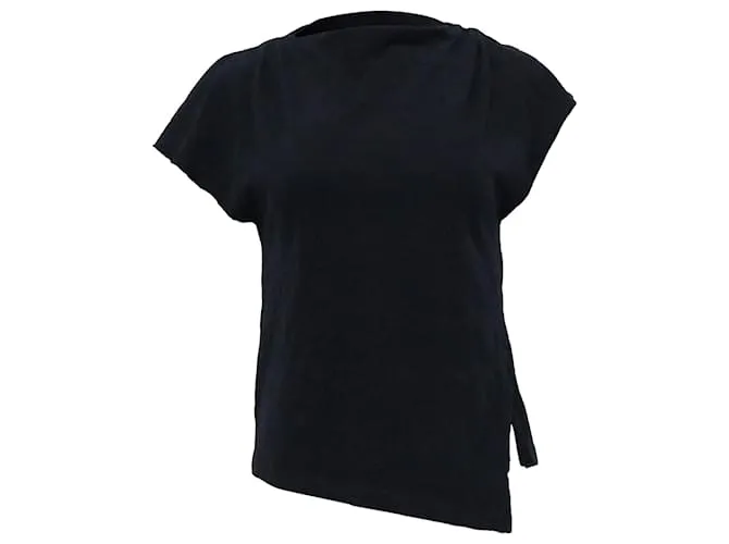 T-shirt asimmetrica Isabel Marant Sebani in cotone nero