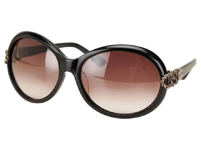 Occhiali da sole ovali in corda Loewe Nero