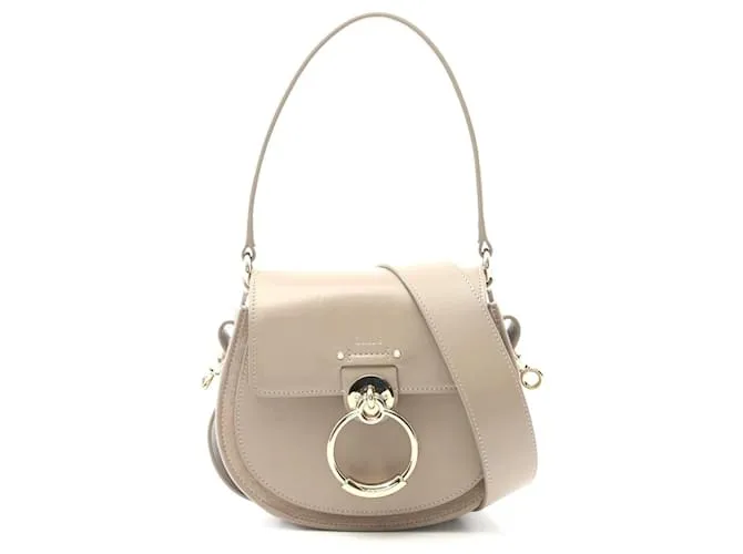 Chloé Borsa in pelle TESS Small Beige di Chloe Marrone