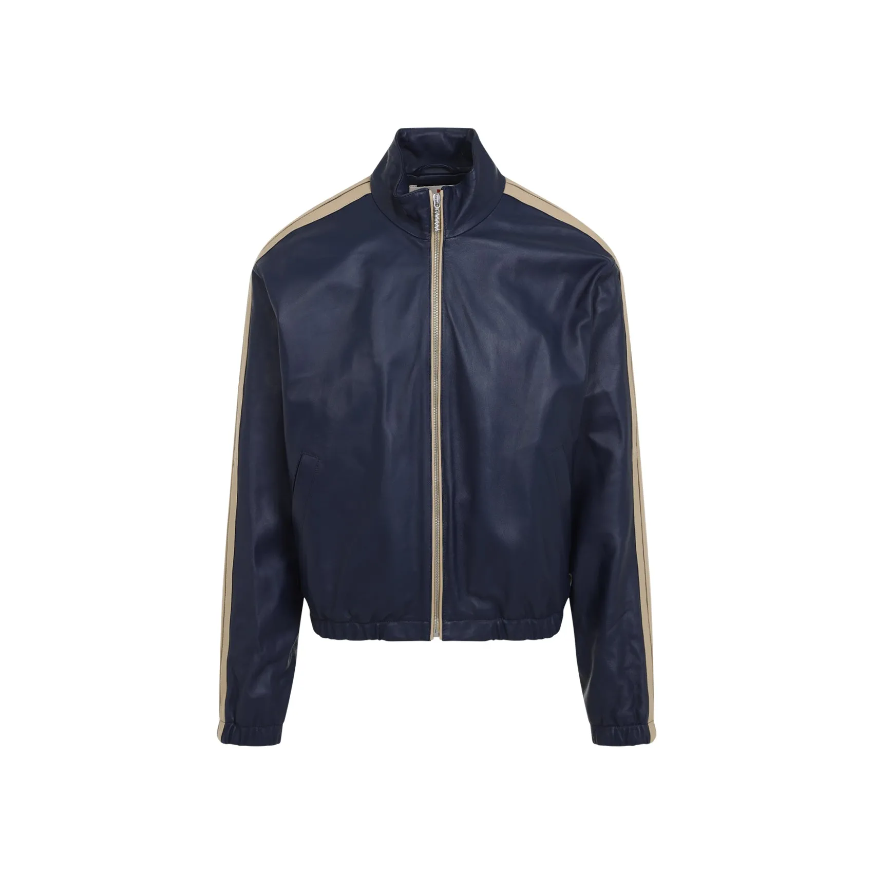 Blue Ovine Leather Jacket