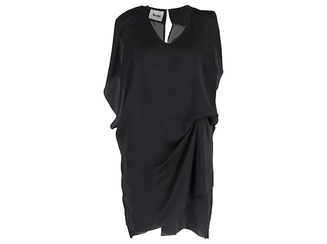 Abito Mini Mallory in Poliestere Nero di Acne Studios