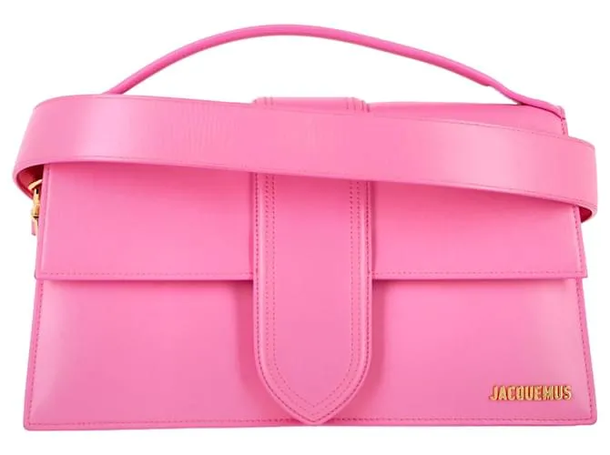 Borsa a tracolla Jacquemus Le Bambino in pelle rosa Marrone