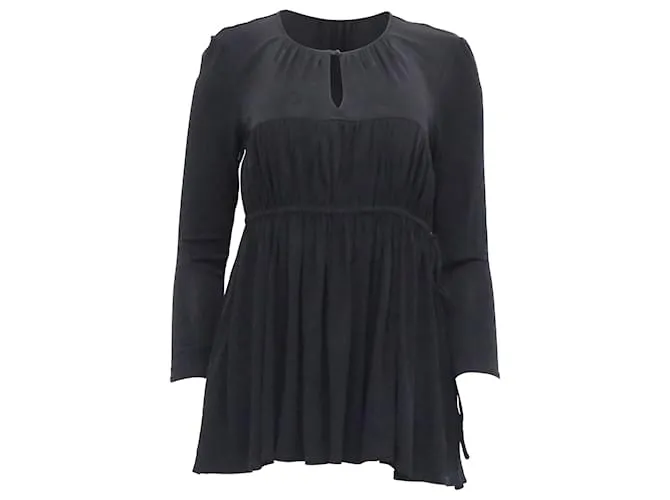 Marc by Marc Jacobs Blusa Ruched Co in Viscosa Nera Nero