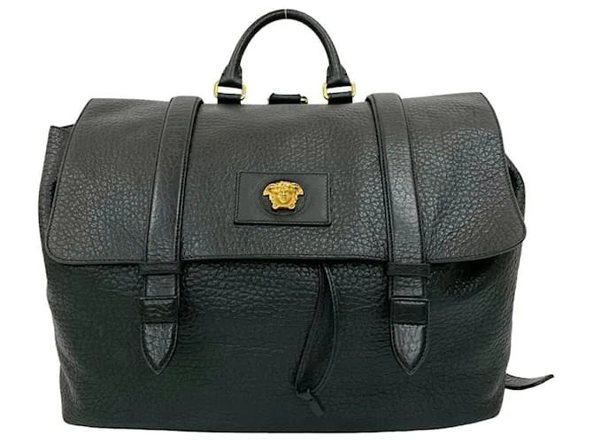 Zaino in pelle Medusa di Versace Nero