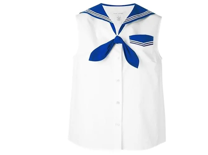 Marc Jacobs Top Bianco Blu