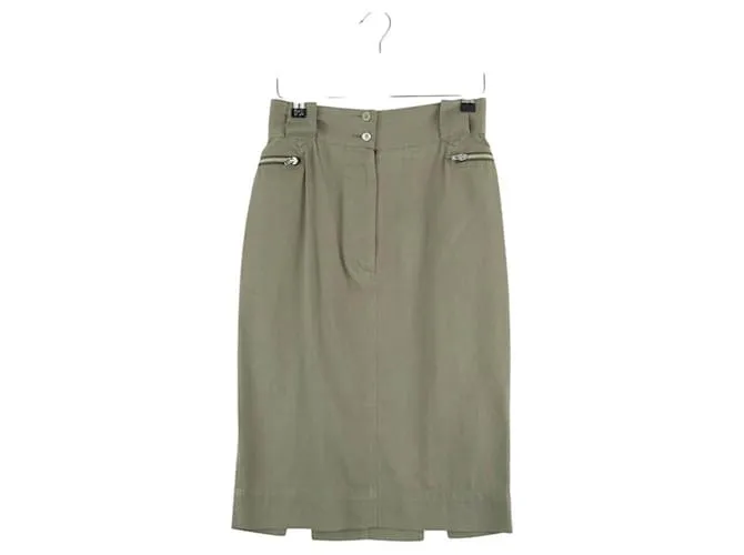 Alaïa Gonna in cotone khaki Cachi