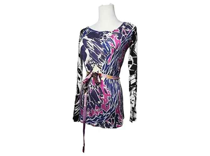 Abito in seta vintage Emilio Pucci 34XS Porpora