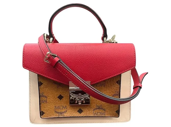 Borsa a mano/spalla MCM Tracy Rosso Crudo