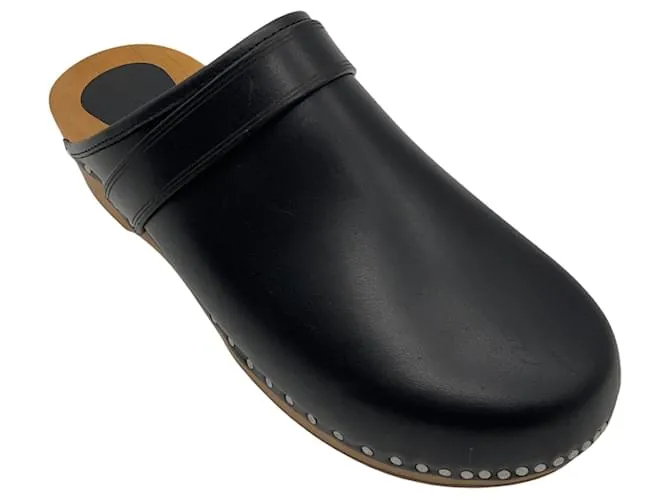 Zoccoli in pelle nera Thalie di Isabel Marant Nero