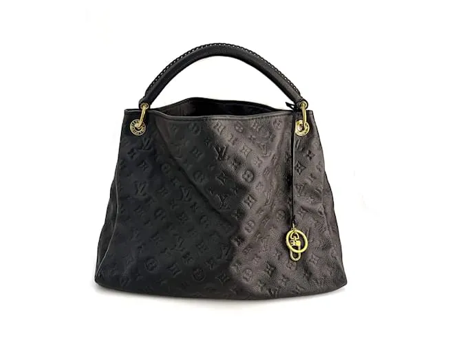 Artsy Louis Vuitton Borsa hobo in pelle Empreinte artistica blu navy