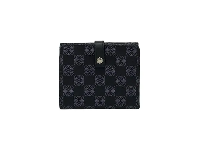 Portafoglio Mini Bifold con Logo Anagramma Loewe Nero Porpora