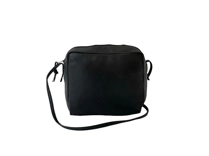 Mini borsa a spalla in pelle nappa con logo Anagram Loewe Blu navy