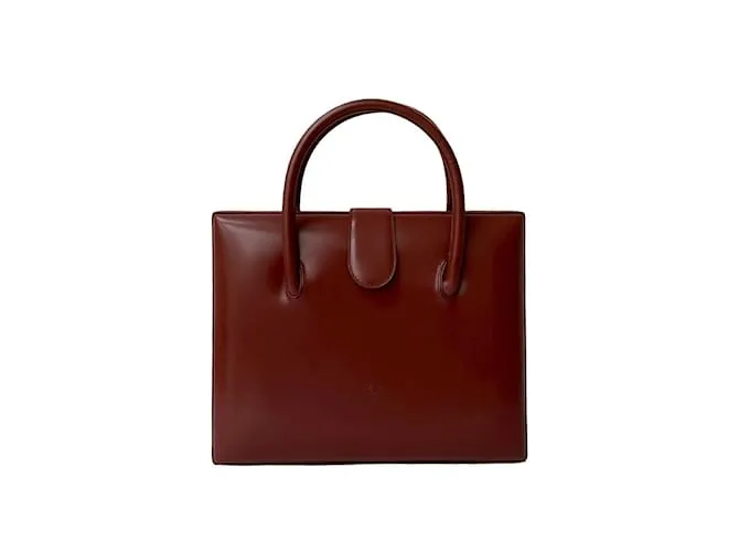 Borsa a mano/tote in pelle con logo Anagram Loewe Bordò