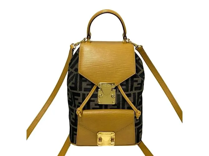 Zaino Fendi Zucca con motivo FF Marrone Nero Beige