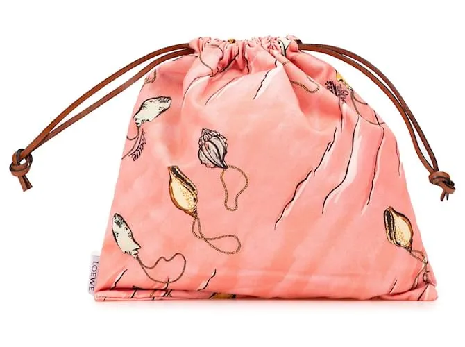 LOEWE Pochette in tela con stampa a conchiglia Paulas Ibiza rosa