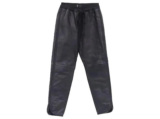 Pantaloni Jogger in Pelle Nera della Settima Collezione Fear of God Nero