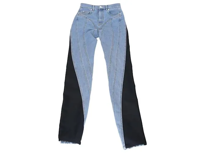 Thierry Mugler Jeans slim in denim stretch blu/nero Mugler