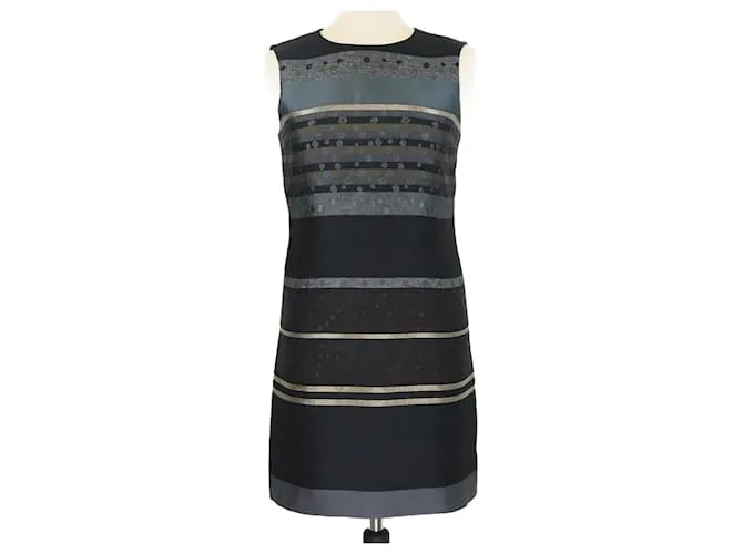 Abito senza maniche stampato multicolore Victoria Beckham