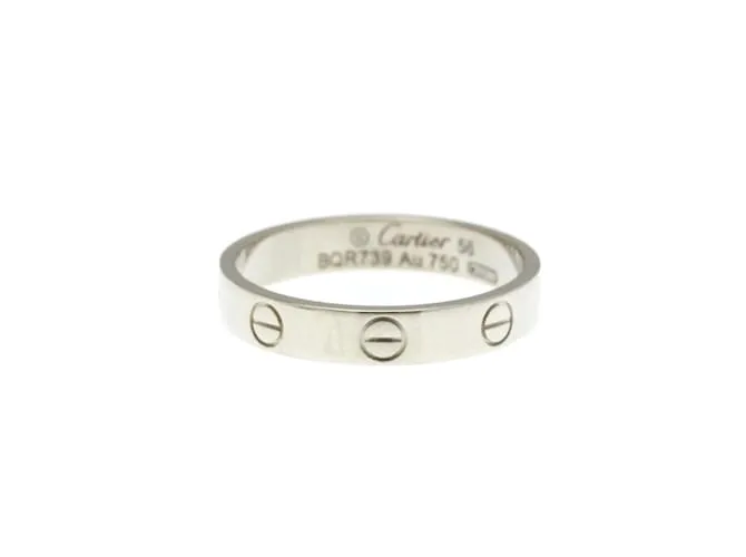 Anello Mini Love Cartier in Oro Bianco Argento