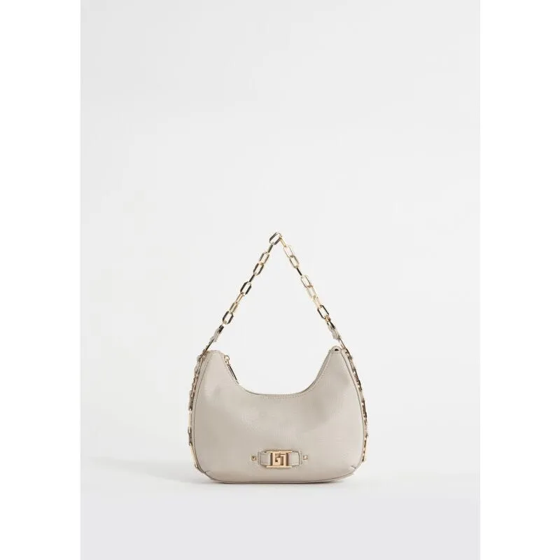 Borsa a spalla bianca con tracolla