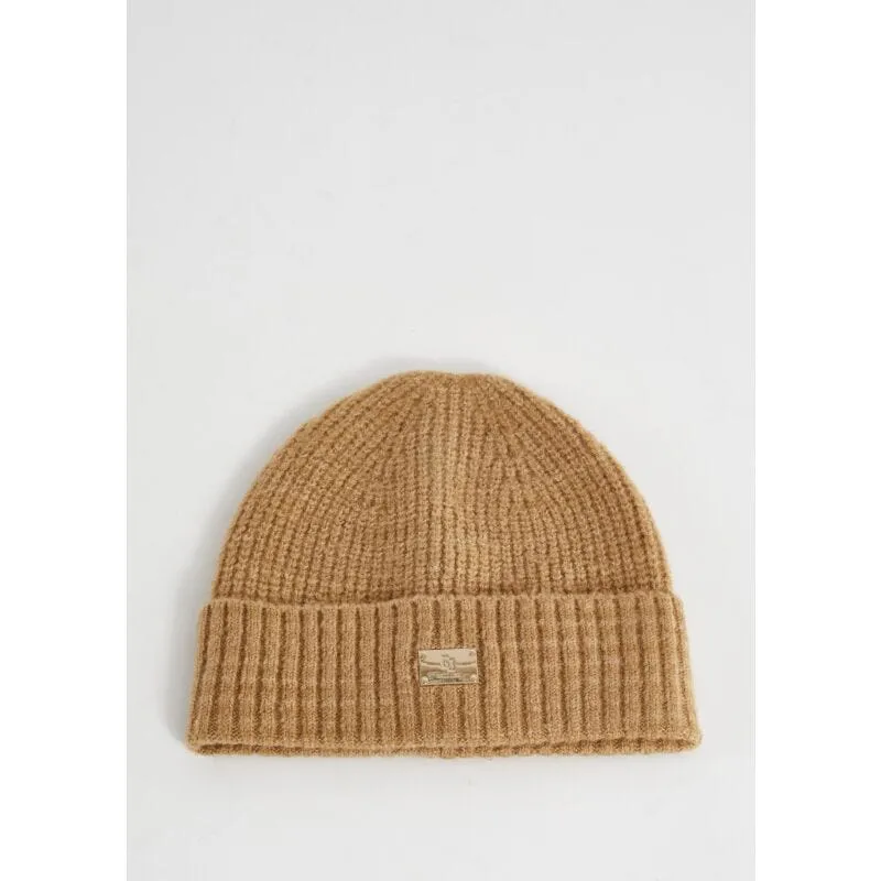 Berretto beanie beige in maglia