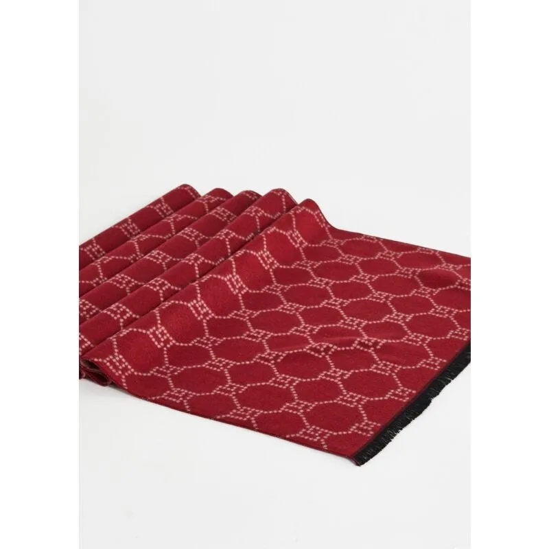 Sciarpa rossa con logo stampato