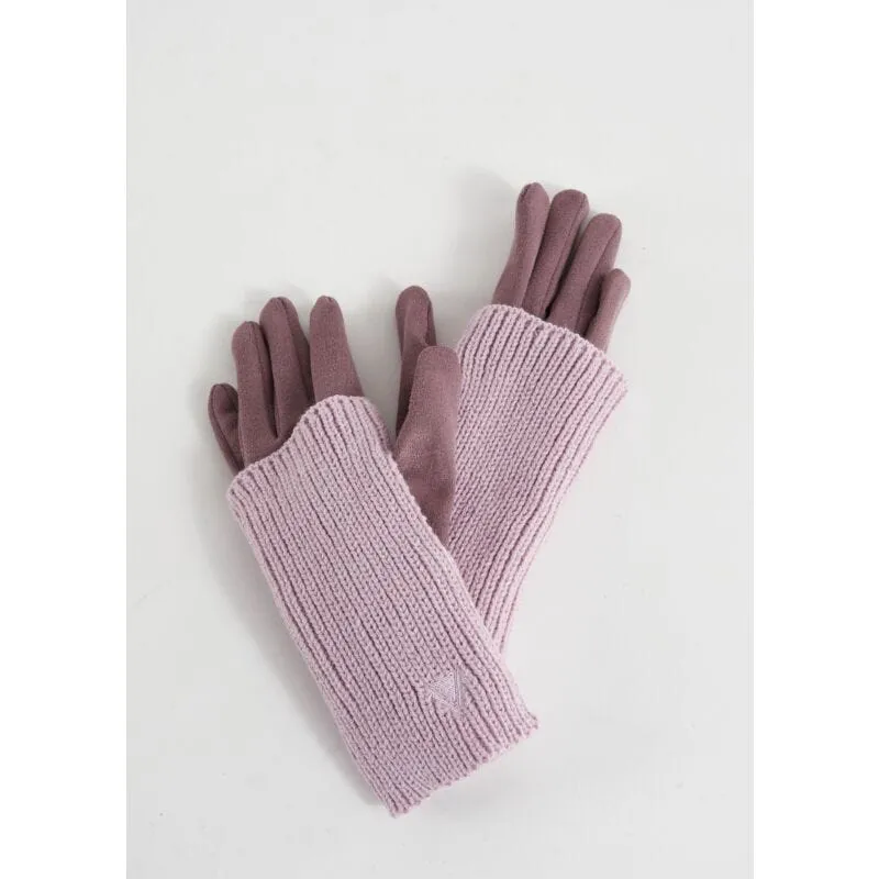 Guanti rosa con manicotti