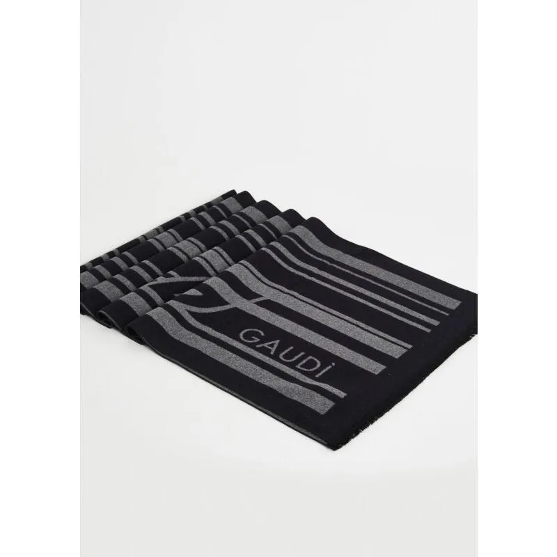 Sciarpa a righe con logo