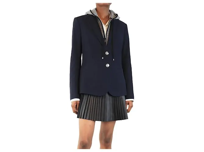 Veronica Beard Blazer con cappuccio blu navy - taglia UK 6