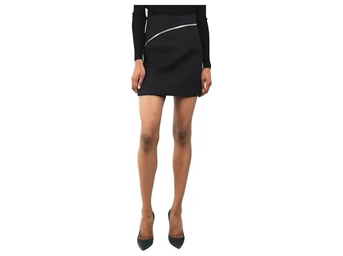 Alexander Wang Mini gonna nera con zip - taglia UK 6 Nero