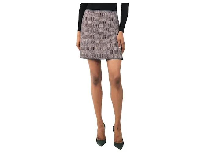 Theory Mini gonna a scacchi rossa e grigia - taglia UK 4 Rosso